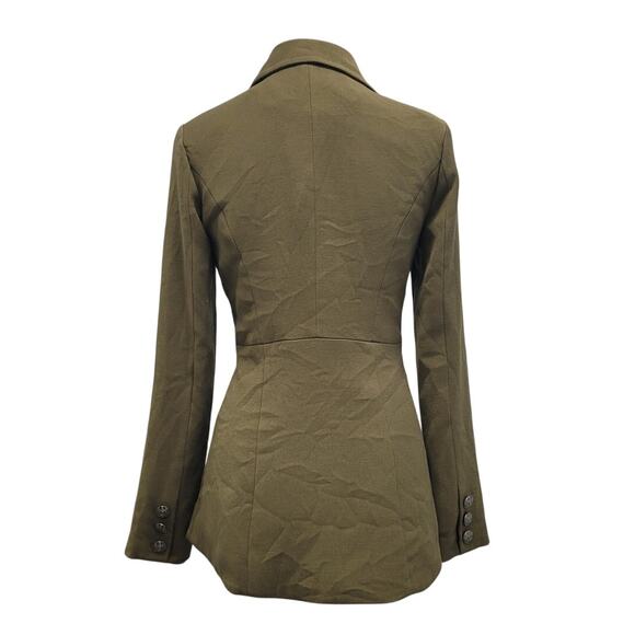 Love 21 Womens Small Military Style Asymmetrical Button Front Washable Jacket - Picture 4 of 6